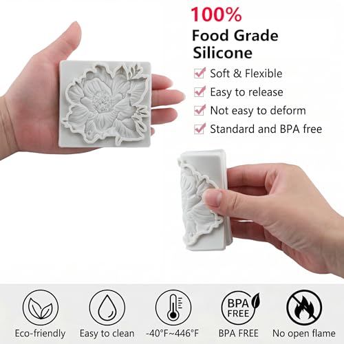Flower Silicone Mold Magnolia Flower Fondant Molds - color: Style 47