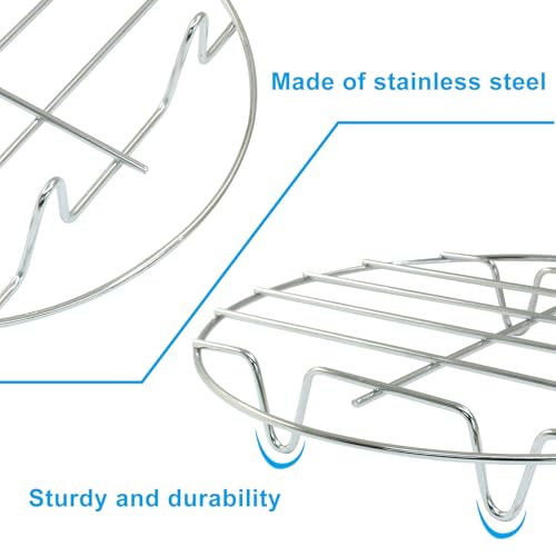Air Fryer Rack Set, 20cm/7.87 Inch, 3 Pcs, Stainless Steel - size: 20cm/7.87 Inch