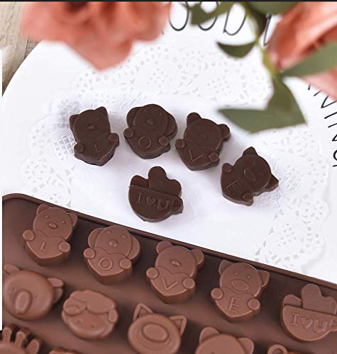 Diverse Animal Silicone Chocolate Making Molds, Food Grade Silicone for Chocolate, Candy, Ice Cube, Dog Treats. 4 Pcs