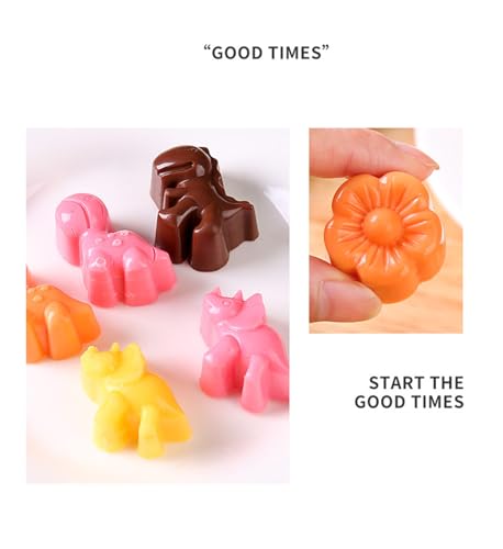 Pack of 2 Chocolate Candy Mold PC Polycarbonate Chocolate Making Mould with Scraper (Dinosaur+Multiple patterns) - color: Dinosaur+Multiple patterns