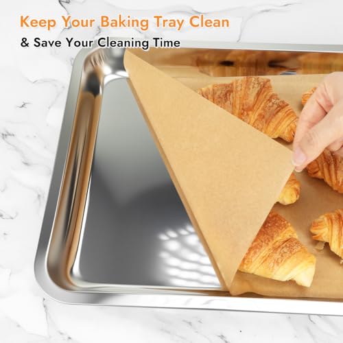 BYKITCHEN 12 x 16 Inch Unbleached Parchment Paper Sheets for Baking,120PCS - size: 12 x 16 Inch