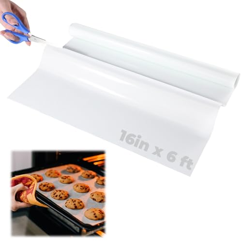 16IN x 6FT Silicone Baking Mat Roll - Large Food Grade Silicone Sheet Heat Resistant for Oven Freeze Dryer Liner, Non-stick Pastry Mat, Non-slip Kitchen Countertop Protector