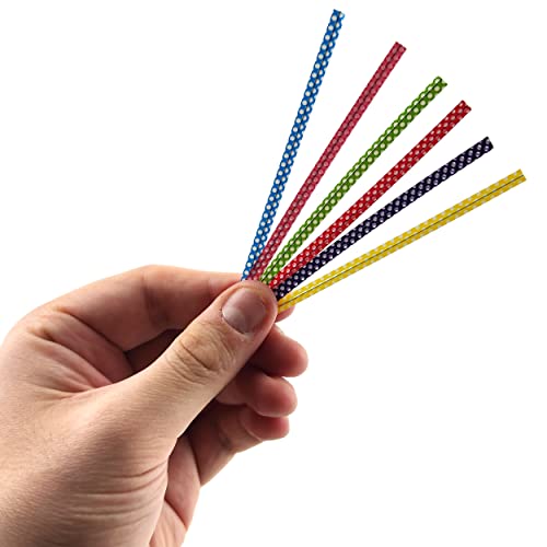 600 Pcs 6 Colors Twist Ties 4 Inch Packaging Twist Ties with Dots for Cello Bags Treat Bags Gift Packaging Bread Cookie Candy Cake Bags