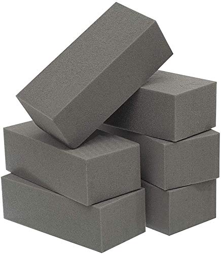 Crafare 6Pcs Dry Floral Foam Bricks 8.8x4.3x2.75 Inch for Flower Arrangements