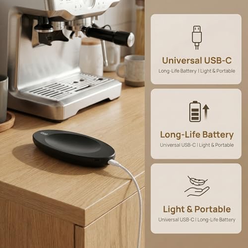 Digital Tea Scale 0.1g - Rechargeable Portable Coffee Scal - color: Black