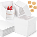 12Pcs 6x6x6 Inches Mini Cake Boxes, White Square Bakery Boxes - color: White, size: 6x6x6inch