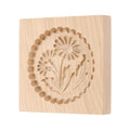 uxcell Cookie Stamp Wooden Cookie Cutter Baking Tools Chamomile