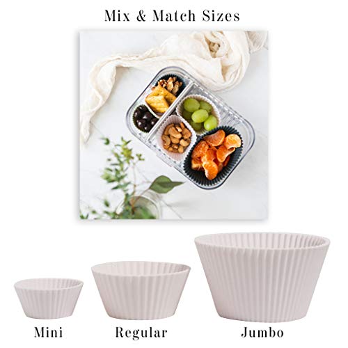 The Silicone Kitchen Reusable Silicone Baking Cups, Non-Toxic, BPA Free, Dishwasher Safe, Regular, 48 Pack, Designer White - size: Regular (Pack of 2)