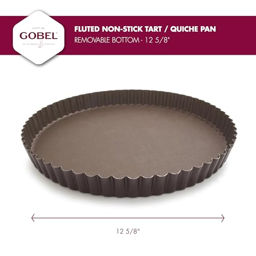 Gobel - Fluted Tart & Quiche Pan, Non-Stick, Removable Base, 12.6 in - size: 12 5/8"