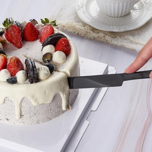 GoGeiLi Black Stainless Steel Wedding Cake Cutting Set - color: Black