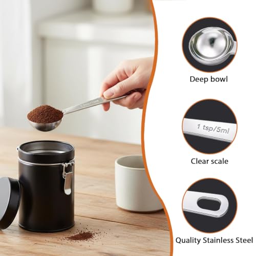 5PCS 1tsp(1/3tbsp, 5 ml) Measuring Spoon Teaspoons Stainless Steel Measure Spoons for Precise Cooking, Baking and Spices Measurement - size: 1tsp(1/3tbsp, 5 ml)
