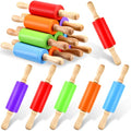 Thenshop 10 Pcs 9 Inch Mini Rolling Pins, Small Kids Dough Rollers