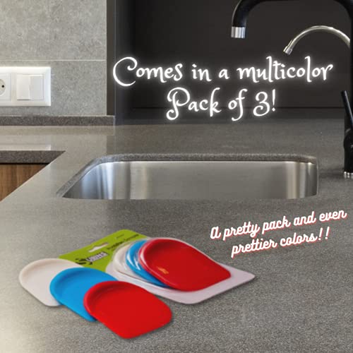 SULLINS Pan Scraper, Pack Of 3 | Pan Scraper Tool | Pot Scraper | Dish Scraper | Dish Scraper Tool | Unique Silicone Grip Design - No Slipping Unlike Other Scrapers