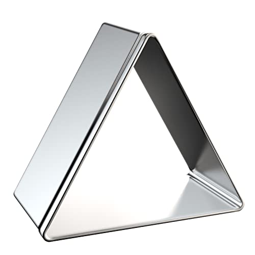 Equilateral Triangle Cookie Cutter Set Large - 5 Inch, 4 Inch, 3 Inch, 2 Inch - Geometric Frame Plaque Cookie Cutters Shapes Molds - Stainless Steel - color: Triangle