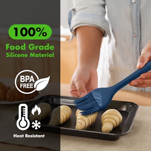 HOTEC Silicone Basting &Pastry Brushes BPA Free, Classic Blue 2 - color: Classic Blue