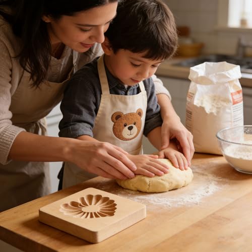 Carved Wooden Gingerbread Cookie Mold,3D Wooden Baking Mold Cookie Biscuit Press Stamp Molds,Cookie Cutter,Cookie Stamp,DIY Biscuit Stamp Mould for Halloween Thanksgiving Christmas(loving) - color: loving