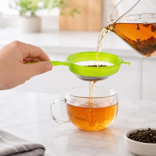 3PCS Fine Nylon Mesh Strainers, Sieve Fine Mesh Colander Flour Sifter