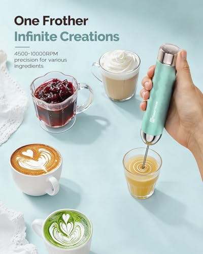 Maestri House LunaFro 2.0 Rechargeable Milk Frother, Stepless Speed Control