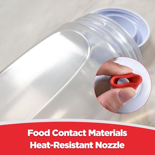 2-Pack Batter Dispenser with Whisk Ball, 1000ml Leak-Proof Squeeze Bottle with Stand for Pancakes, Waffles, Cupcakes & Crepes(PD-01)