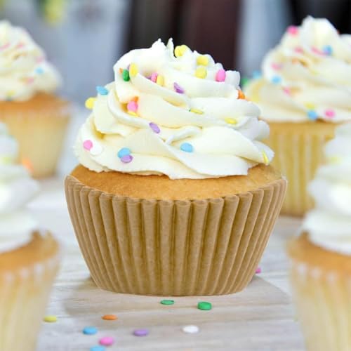 1000 Counts Heavy Duty Standard Natural Cupcake Liners Paper Cupcake Wrappers Bulk Cup Cake Cases 2 inches Baking Paper Cups for Baking Candy Cooking (Natural, 2 inches) - color: Natural