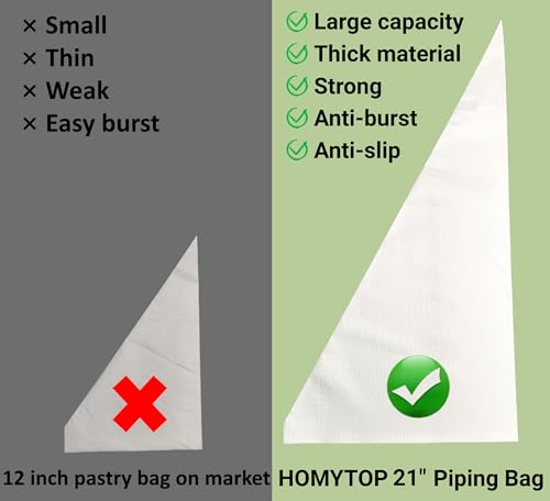 21 Inch Large Piping Bags,200 Pack Disposable Anti-Burst Pastry Bag - size: Extra Large 21 Inch-200 Pack