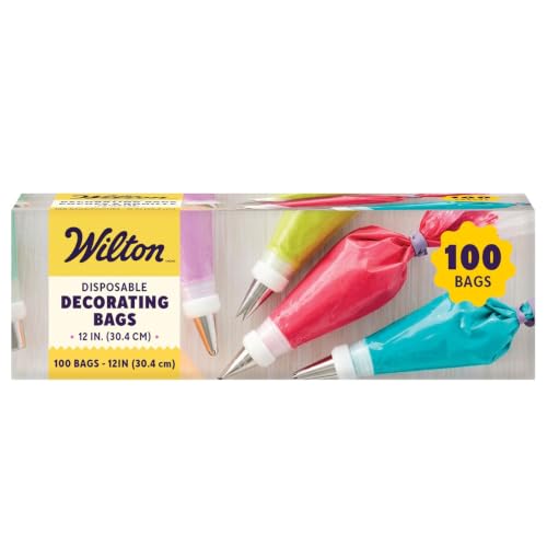 Wilton Disposable Decorating Bags, Piping Icing, 100-Count - size: 12 inch (100 PC)