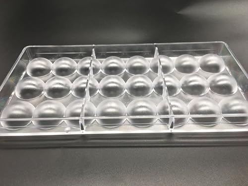 Round Clear Polycarbonate Chocolate Mold, 21-Piece Candy Making Tray - color: Round candy mold