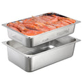 Tioncy 2 Pack Perforated Hotel Pans Set, Full Size, 4 Inches, 6 Inches - size: 4 Inches, 6 Inches