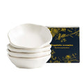 Reactive Glaze Dipping Bowls, Soy Sauce Dishes Set of 4 - color: White