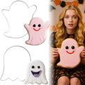 Teenyyou 2 Pcs Extra Large 8" Halloween Cookie Cutters, Ghost Pattern - style: Ghost and Ghost