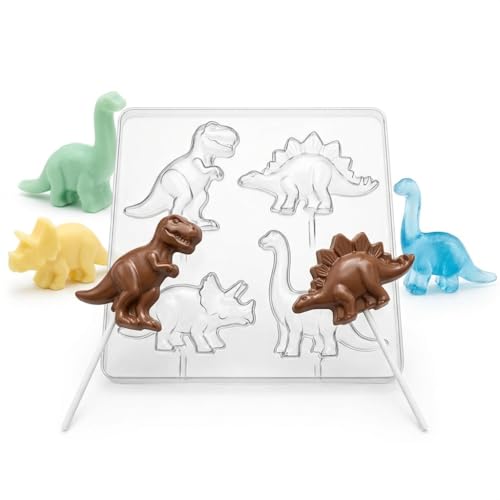 Dinosaur Assortment Lollipop Chocolate Candy Mold 291 with 4 Cavities
