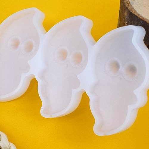 mostsom Halloween Silicone Mold Ghost Lollipop Mold Cake Pops Mold Chocolate Candy Silicone Mold Pop Lollipop Maker Tool Cake Baking 2PCS (O_ Ghost) - size: O_ Ghost