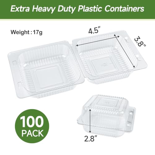 Dealusy 100 Pack Extra Heavy Duty Clear Slice Cake Carriers