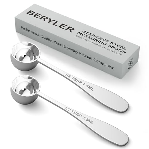 2PCS 1/2TBSP(7.5ML) Measuring Spoon, 18/8(304) Stainless Steel Tablespoon - size: 1/2 tbsp | 1.5 tsp | 7.5 ml | 1/4 oz