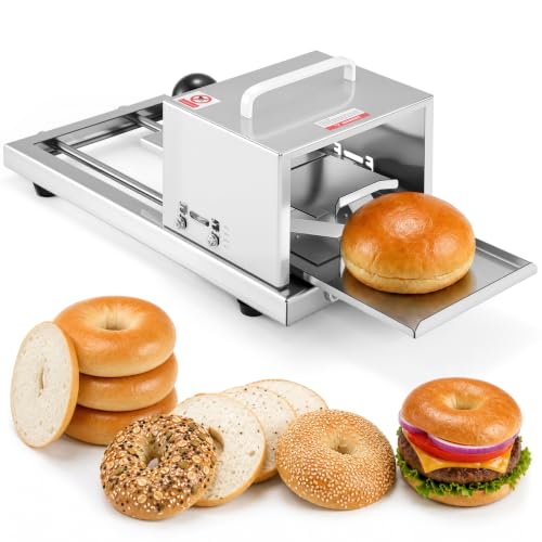 Dyna-Living Manual Bagel Slicer Adjustable Thickness Bagel Cutter Slicer