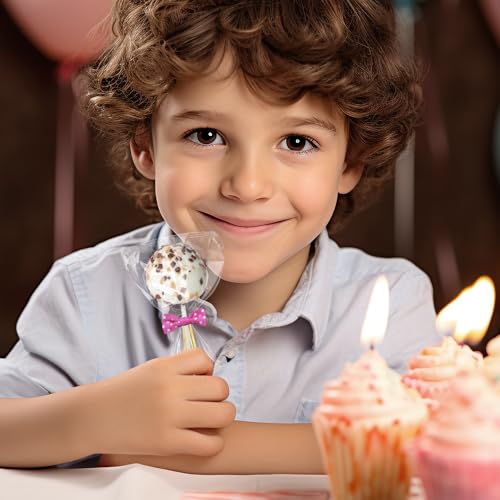 JEPELUS 300Pcs Cake Pop Sticks and Wrappers, Cake Pop Supplies for Party