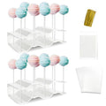 NWK 2 Pieces Cake Pop Stands Set with Sticks Kit (White) - color: White