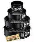 4 Pack Springform Pan Set 4, 7, 9,10 Inch Nonstick Baking Mold Cheesecakes - size: 4", 7", 9", 10" - 4 Pack Cake Pan Set