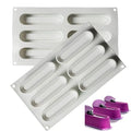 3D Ellipse Silicone Chocolate Mold for Mousse Baking Cake French Dessert Mold for Pastry Chocolate,Jelly(8-Cavity)
