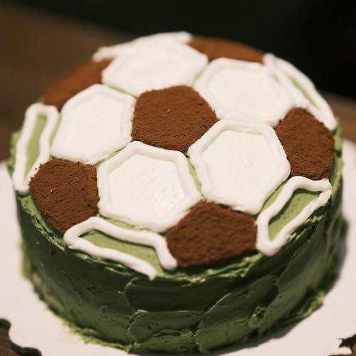 Bewudy 7 PCS Football Cookie Cutter, Hexagon Cookie Cutter Football Mold