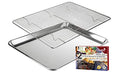 KITCHENATICS Half Sheet Baking Pan and Rack Set Warp-Free 13.1x17.9 In - size: 13.1" x 17.9" Half Sheet Pan & Rack Set