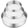 P&P CHEF Cake Pan Set of 3, 8" + 9.5" + 11" Round Baking Layer Cake Pan Tin - size: 8" + 9.5" + 11"