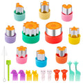 Nifogo Fruit Cutters Shapes for Kids 22 Pcs - color: C-Green Red 22pcs