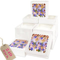 Bakepacker Auto-pop Up Pie Boxes with Window 8x8x2.5 inches 240pcs White - color: White, 240 Pcs, size: 240Pcs / 8"x 8"x 2.5"