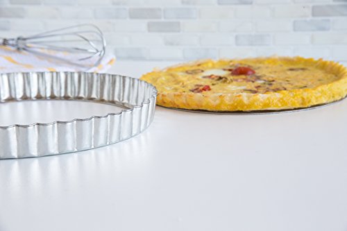 Fox Run Round Tartlet/Quiche Pan with Removable Bottom, Tin-Plated Steel, 8-Inch - size: 8 x 8