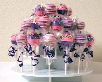 The Smart Baker® 3 Tier Round White Cake Pop Stand, Holds 40 Cake Pops As Seen on Shark Tank
