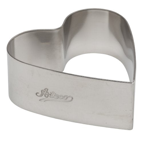 Ateco Heart Stainless Steel Form, 3 by 1.4-Inches High - size: Heart, 1.4" High x 3" Wide