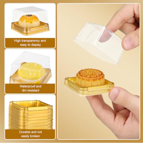 Housoutil 50Pack Mini Mooncake Box, Square Containers with Lids - 2.1inch
