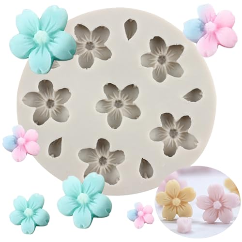 Flower Fondant Molds Plum Cherry Blossom Silicone Mold - color: Style G