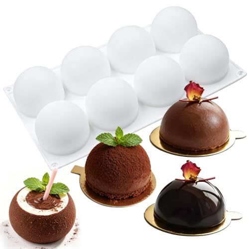 3D Ball Silicone Molds for Baking Mousse Cake, Silicone Baking Molds